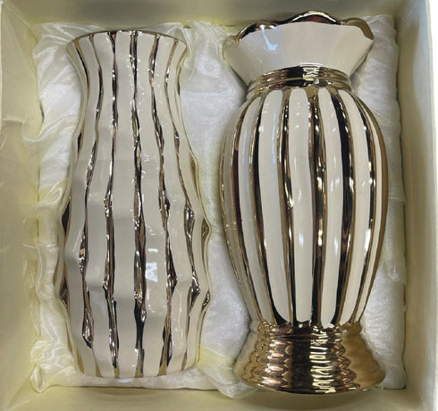 Adore the Decor™ 2 Piece Ceramic Lined Vase Set - 7"